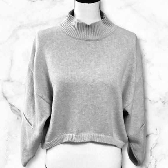 Asilio Fierce Warrior 100% Cotton Knit Zipp Detail Sleeves Sweater in Gray Large - Picture 10 of 10